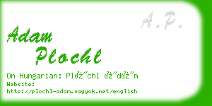 adam plochl business card